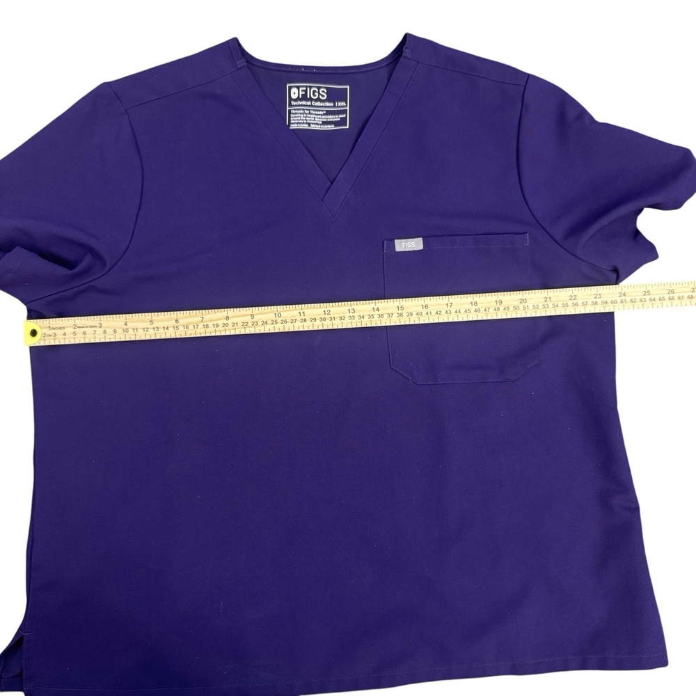 FIGS Technical Collection Catarina One-Pocket Scrub Top Women XXL Purple Jam - Picture 2 of 9